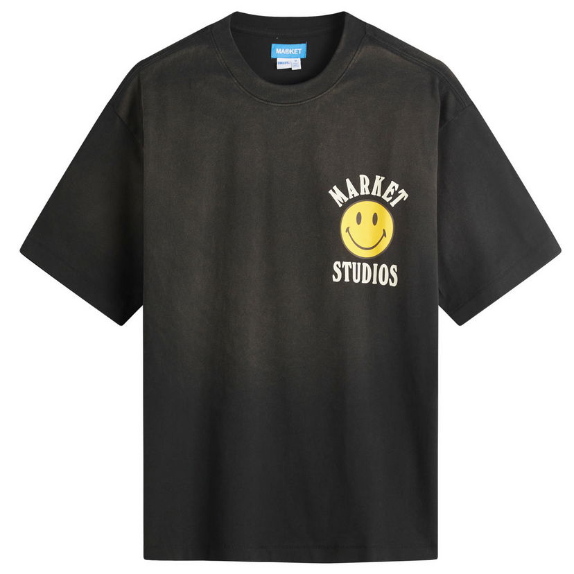 Majica kratkih rukava MARKET Smiley Lockup T-Shirt, Size Large Crna | 399002169-BLK