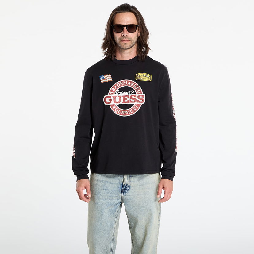 Majica kratkih rukava GUESS Guess Originals Long Sleeve Race Graphic Tee Crna | M5YI56K8FQ4-JTMU