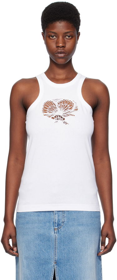 Majica bez rukava Stella McCartney Stella McCartney Crochet Cutout Tank Top Bijela | 6J02783SPY59, 0