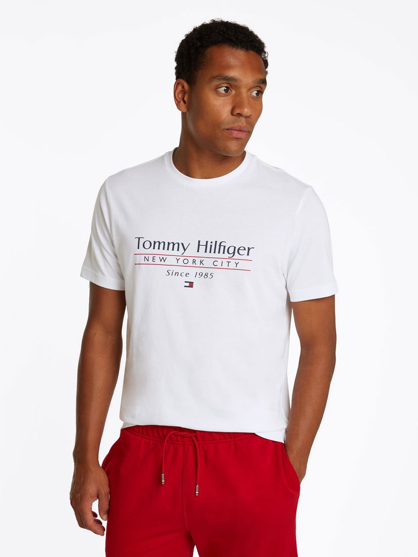 Majica kratkih rukava Tommy Hilfiger Tommy Hilfiger Logo Crew Neck T-Shirt Bijela | MW0MW38621YBR