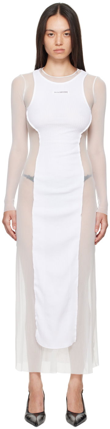 Haljina Jean Paul Gaultier Gaultier 'The Long Petit Grand' Maxi Dress Bijela | 24/30-F-RO191B-T001-0101