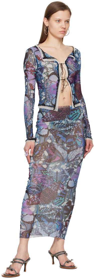 Majica bez rukava Jean Paul Gaultier Gaultier Butterfly Print Tie Cardigan Plava | 24/25-F-CD006-T545-5090, 3