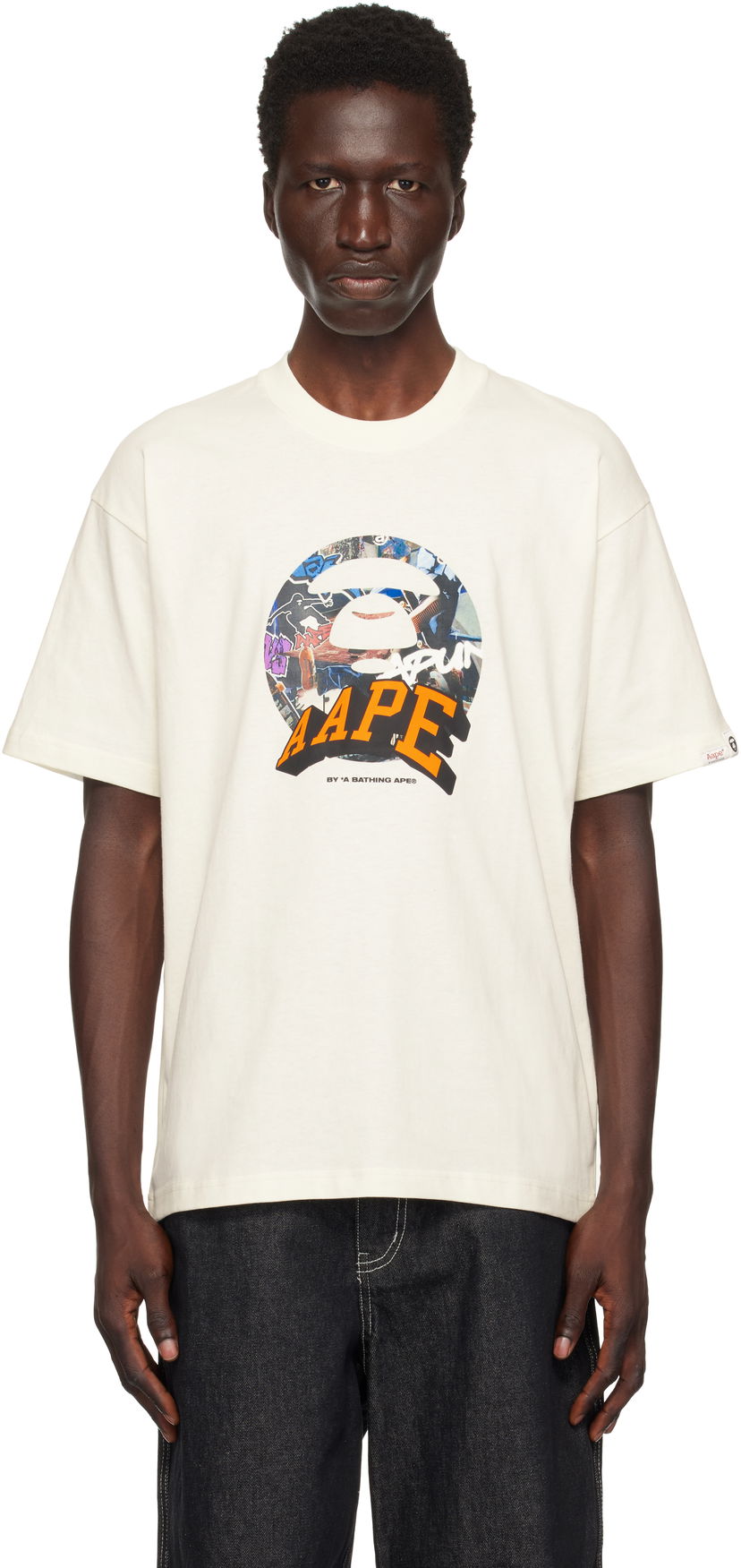 Majica kratkih rukava AAPE by A Bathing Ape AAPE by A Bathing Ape Theme Graphic T-Shirt Bijela | AAPTEM1551XXNIVX