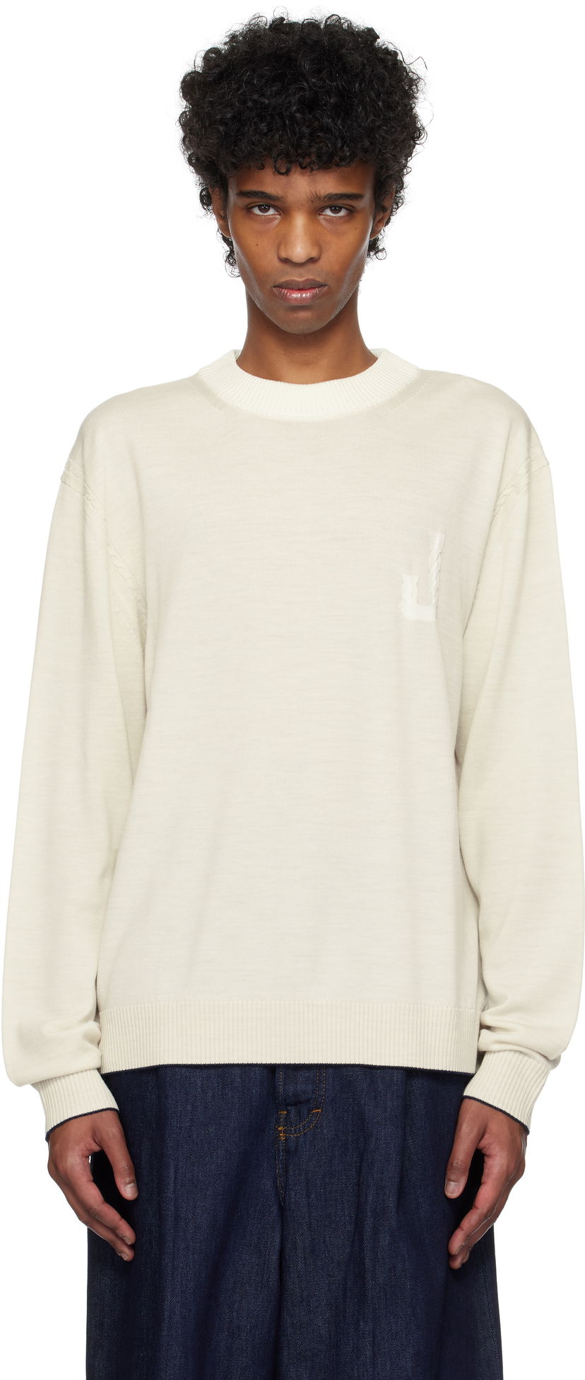 Džemper Jacquemus Jacquemus Tricot Knit Sweater Bijela | 25E255KN539-2431