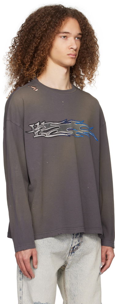 Majica kratkih rukava We11done We11done Faded Long Sleeve T-Shirt Siva | WD-TT0-24-752-U-CH, 1