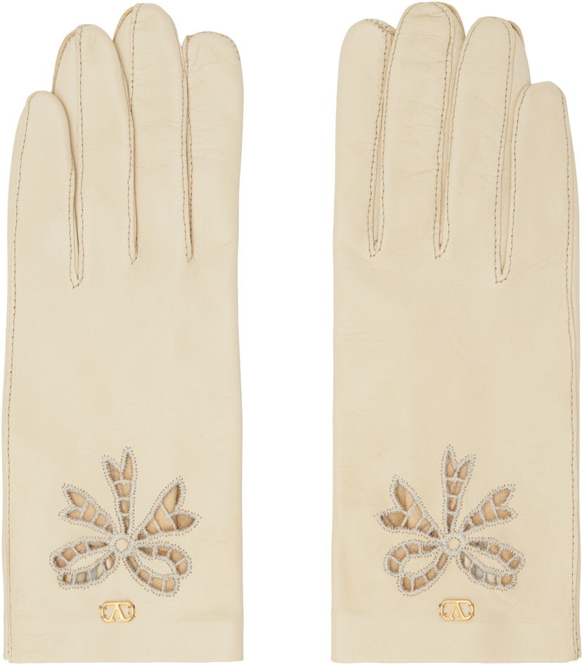 Rukavice Valentino Valentino Garavani VLogo Signature Nappa Leather Gloves Bež | 6W2GD00DIQL