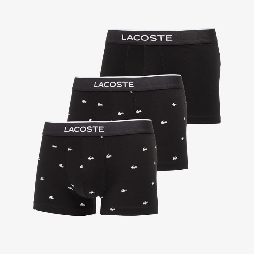 Bokserice Lacoste 3-Pack Trunk Black Crna | 5H1299 031