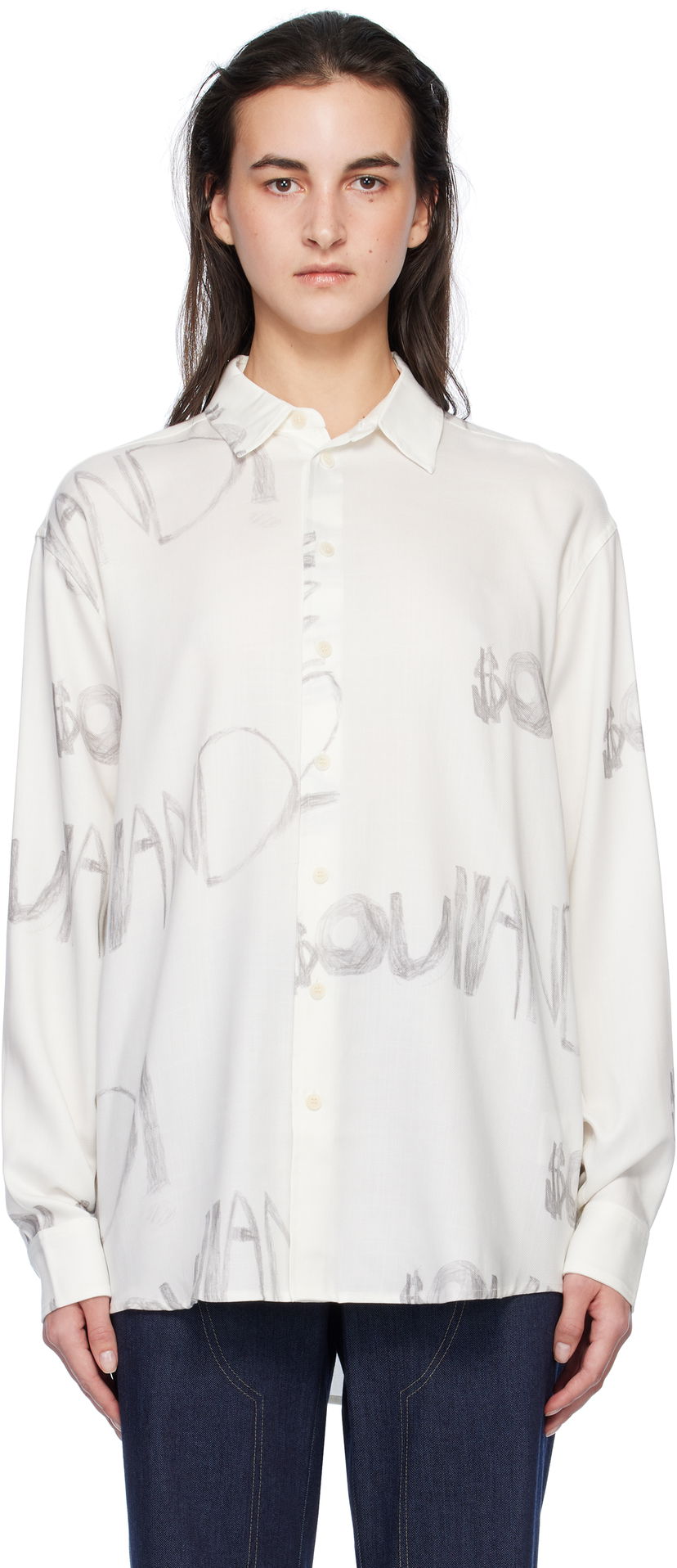 Košulja Soulland Damon Print Shirt Bijela | 42027-1314