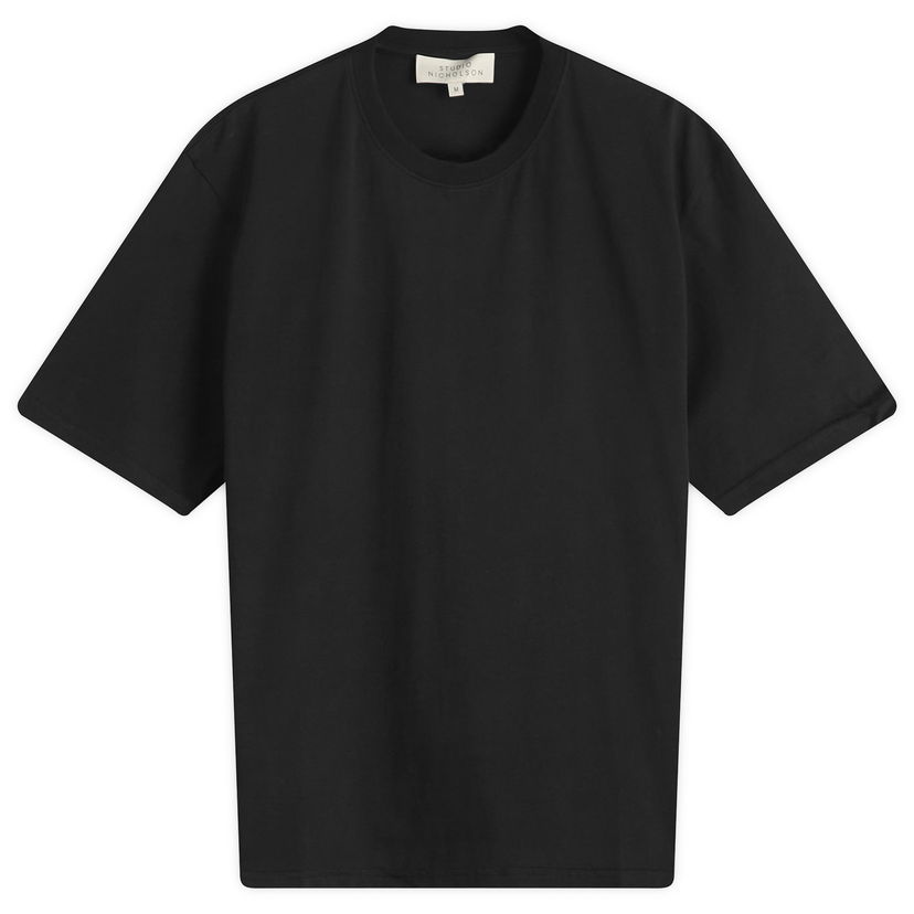 Majica kratkih rukava Studio Nicholson Studio Nicholson Bric T-Shirt, Size Large Crna | BRICSNM-1326-BLK