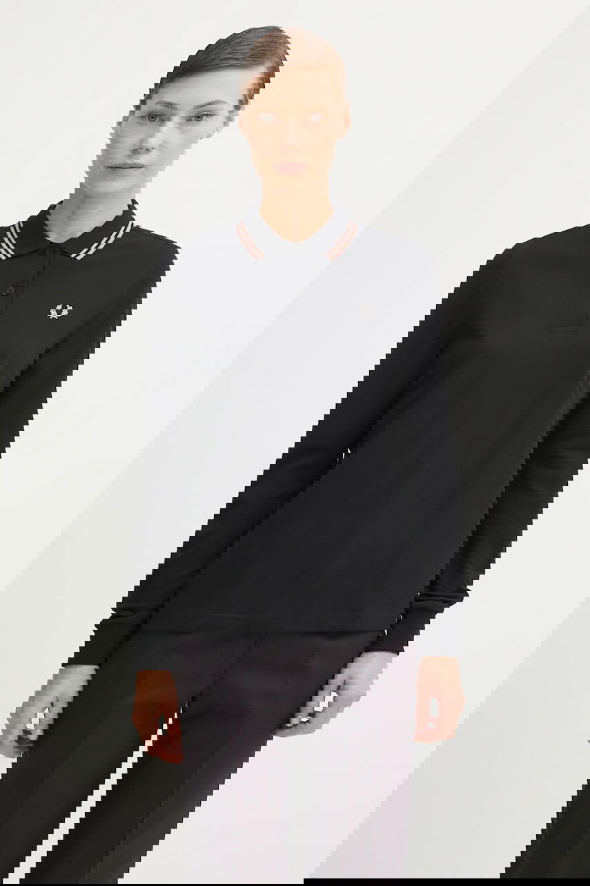 Polo majica Fred Perry Fred Perry Long Sleeve Polo Shirt Crna | G3636, 0