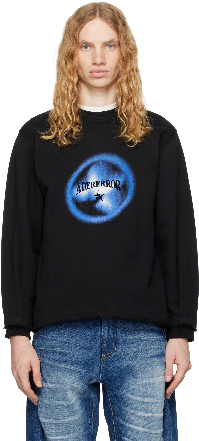 Dukserice ADER ERROR Black Graphic Sweatshirt Crna | BN01FWSW0102BK