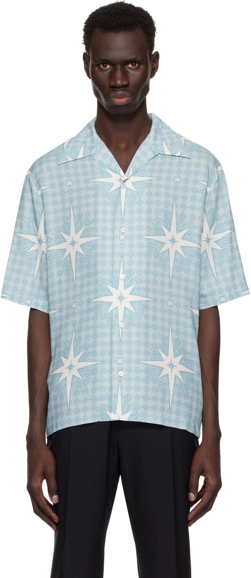 Košulja AMIRI AMIRI Starburst Camp Shirt Plava | AMSTCA1101