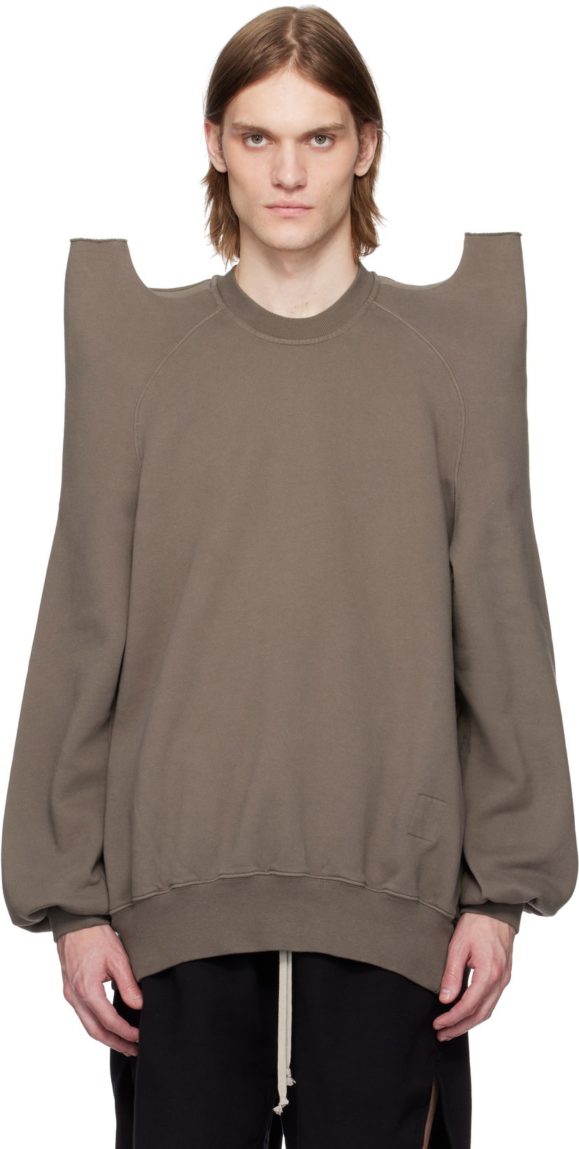 Džemper Rick Owens Rick Owens DRKSHDW Hollywood Tecsweat Sweatshirt Smeđa | DU01E3272 F
