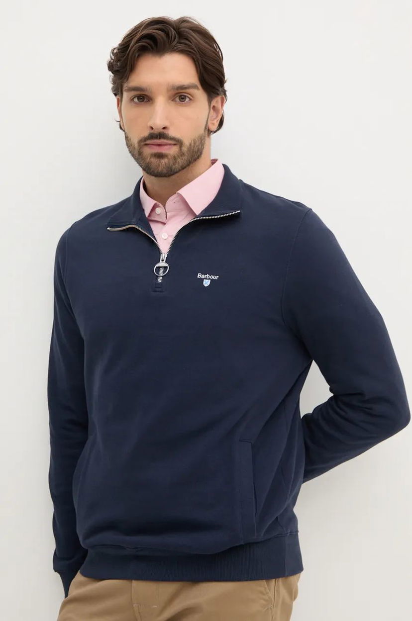 Dukserice Barbour Half Zip Sweatshirt Tamnoplava | MOL0642