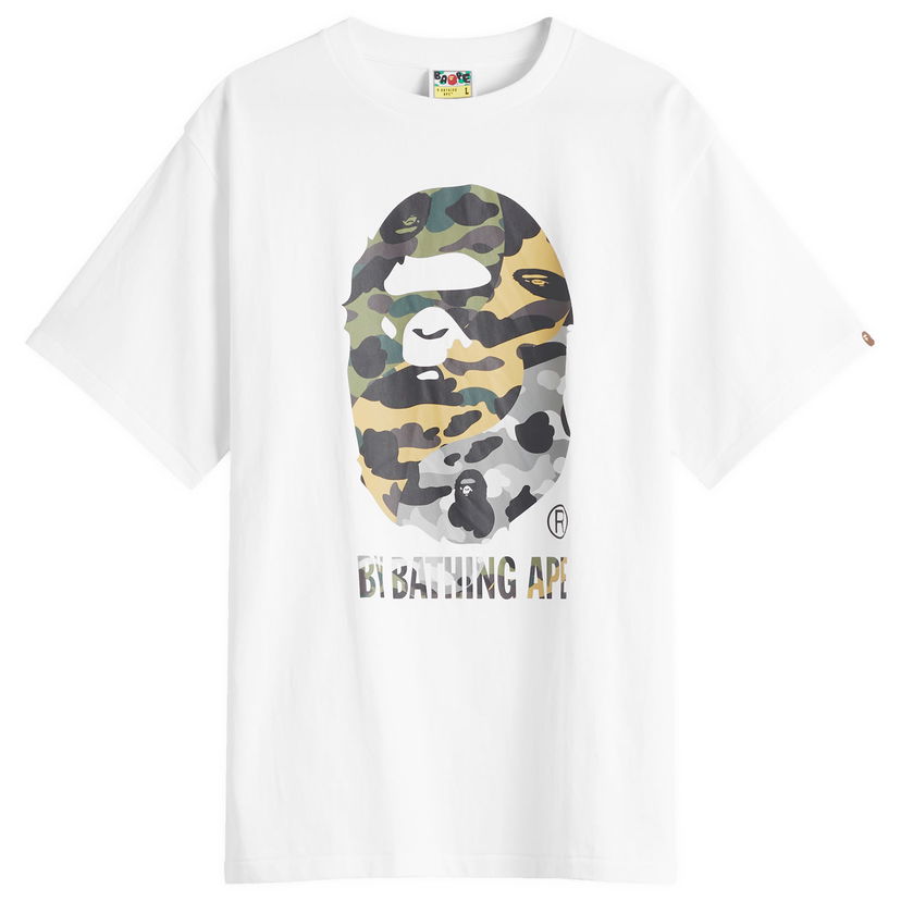 Majica kratkih rukava BAPE 1St Camo Crazy T-Shirt Size Large Bijela | 001TEL301017M-WHT