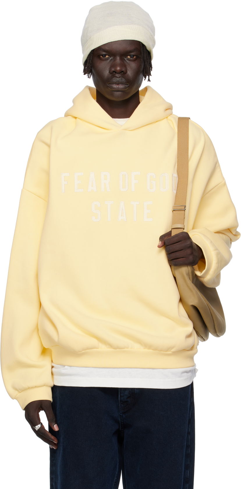 Dukserice Fear of God ESSENTIALS 90s Fit Fleece Hoodie Žuta | 192SP256218F