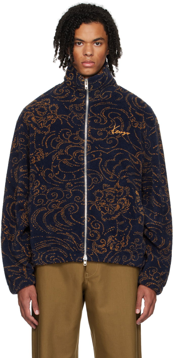 Jakna KENZO Navy Paris Star Tiger Jacket Crna | FE65BL2094FB