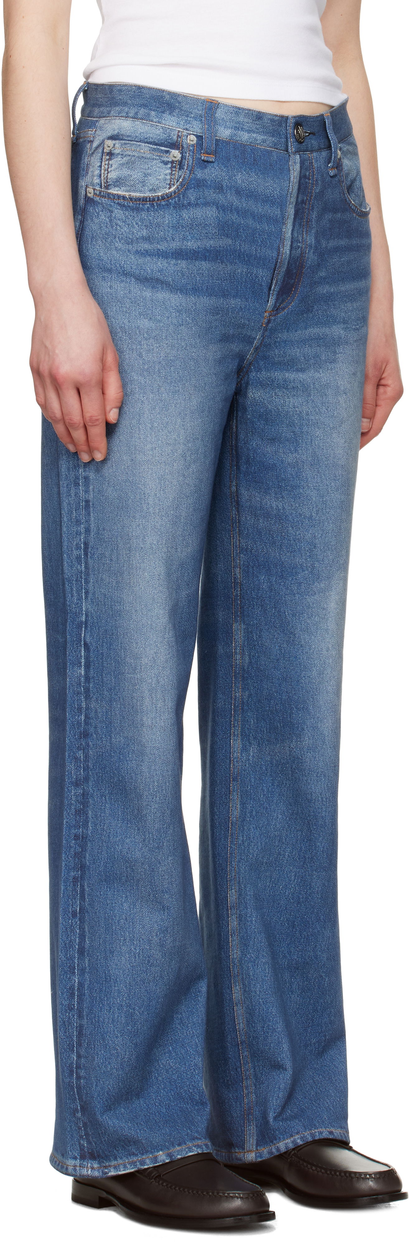 Jeans rag & bone rag & bone Miramar Terry Shea Ankle-Length Jeans Plava | WCW25S70008200, 1