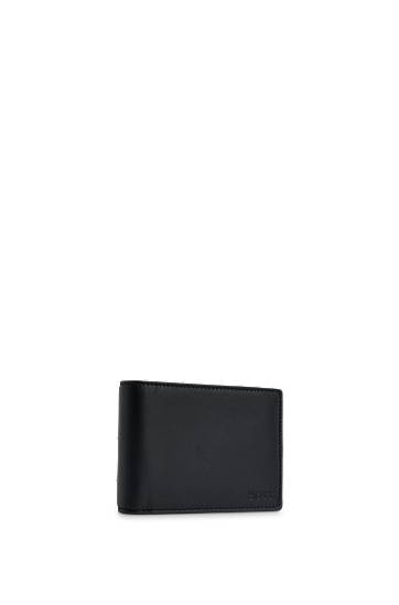 Novčanik BOSS BOSS Leather Trifold Wallet with Coin Pocket Crna | 50470436, 1