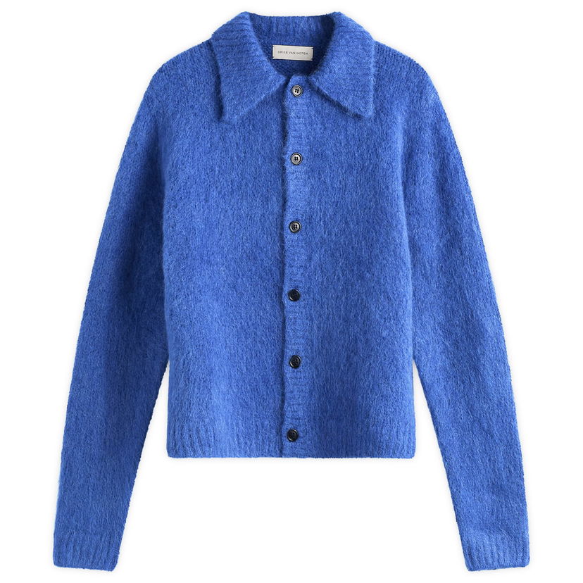 Džemper Dries Van Noten Dries Van Noten Alpaca Wool Knit Polo, Size Large Plava | 252-021225-2709-504