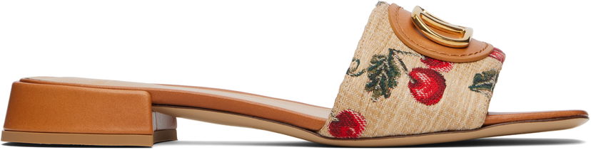 Njega cipela Valentino Valentino Garavani VLogo Signature Cherryfic Slide Sandals Bež | 6W0S0LT0NNX