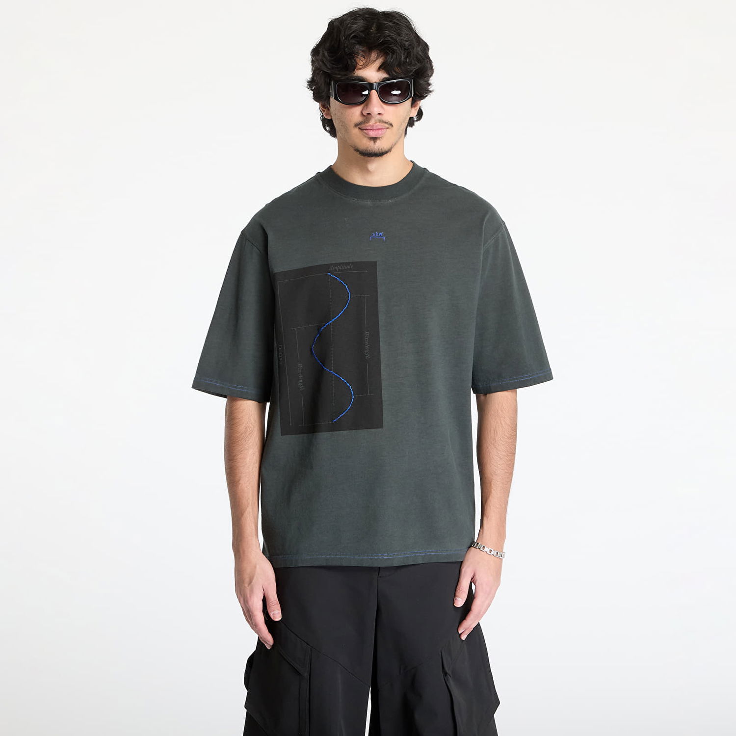 Majica kratkih rukava A-COLD-WALL* A-COLD-WALL* Waveform T-Shirt Zelena | ACWMTS215 Black, 0