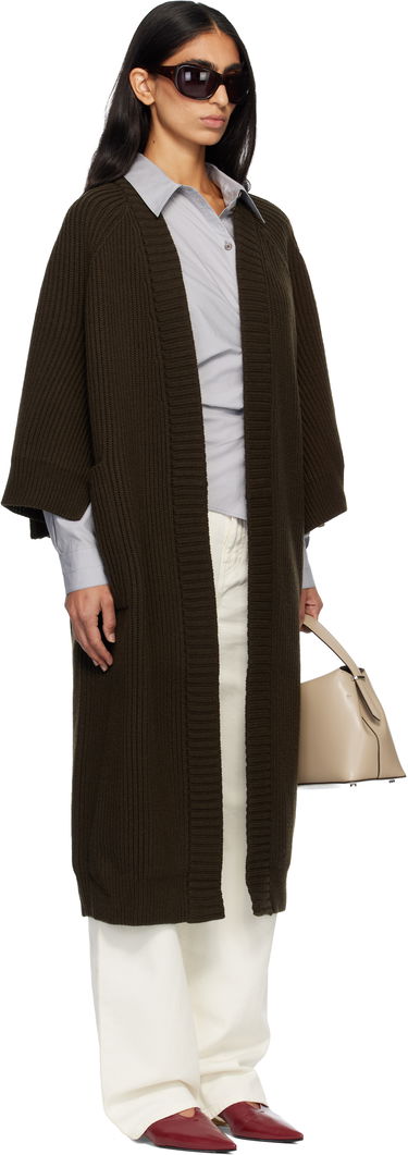Džemper Max Mara Atollo Rib Knit Long Cardigan Smeđa | 2521346113600, 1