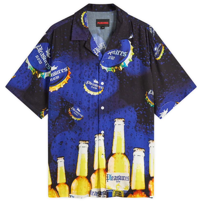 Košulja Pleasures Pleasures Cerveza Vacation Shirt Plava | P25SU001-BLU