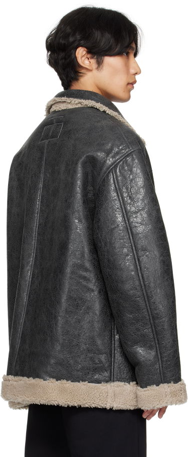 Jakna Maison Margiela MM6 Maison Margiela Crackled Reversible Shearling Jacket Crna | SH0AM0063 M07010, 2