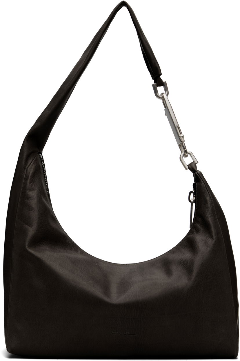 Torba za rame Rick Owens Rick Owens Small Gemini Bag Crna | RA02E0721 LCA