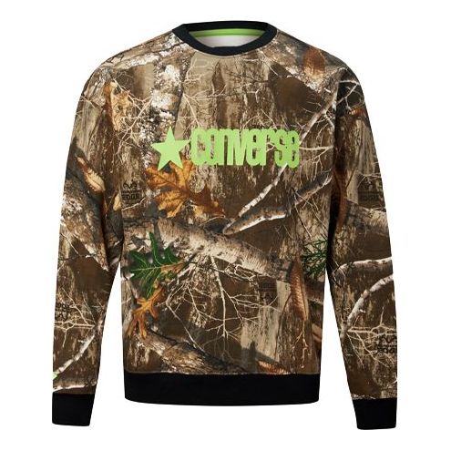 Džemper Converse Converse Retro Camouflage Crewneck Sweatshirt Smeđa | 10019970-249