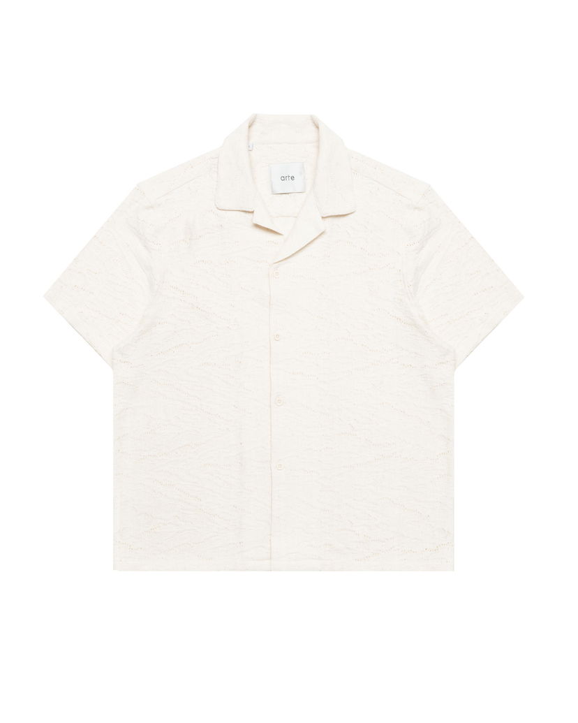 Košulja Arte Antwerp Arte Antwerp Crochet Button-Down Shirt Bijela | SS25-233S