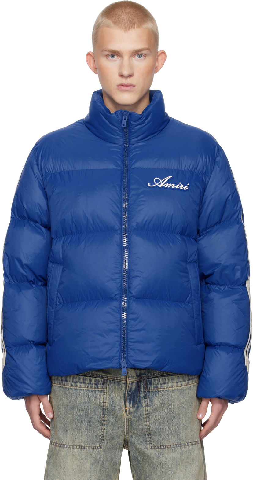 Pernata jakna AMIRI Bones Down Jacket Plava | AMOUDW1008