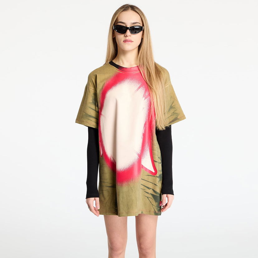 Majica kratkih rukava Diesel Diesel D-Fanty T-Shirt Dress Zelena | A17231_0HQAS Brown