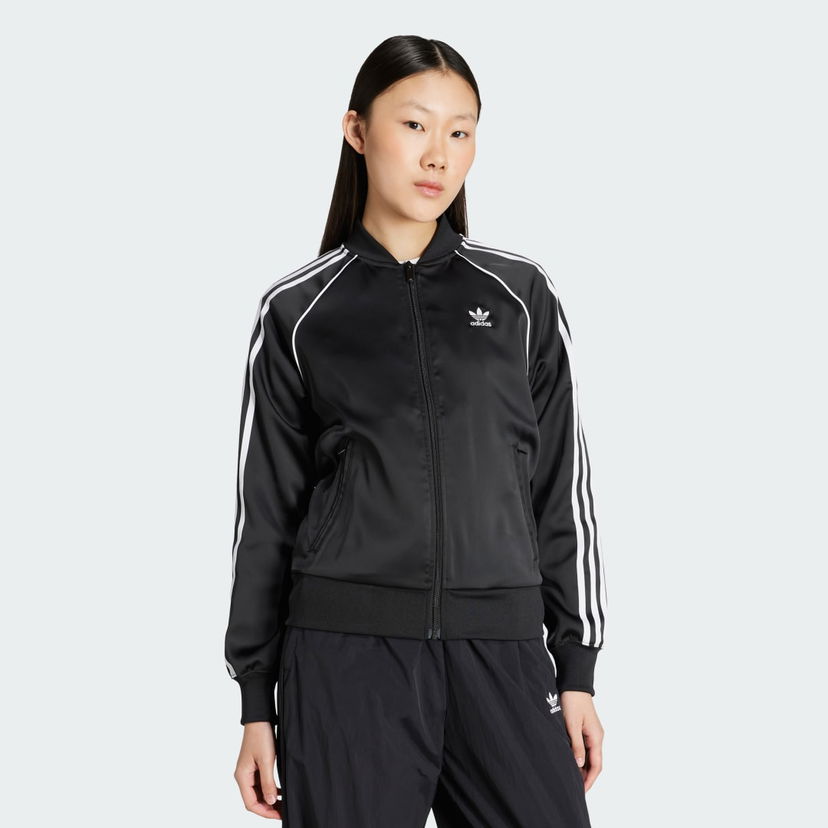 Jakna adidas Performance Adicolor SST Satin Track Top Crna | JZ6733
