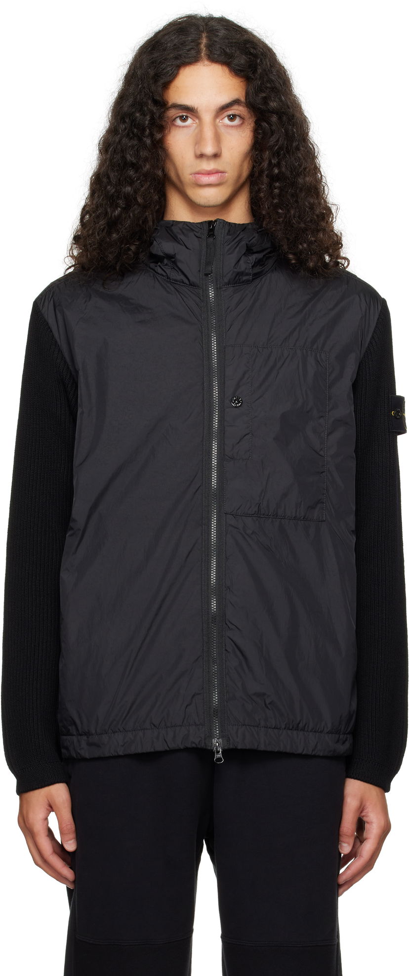Jakna Stone Island Jacket Crinkle Reps R-NY Crna | 811545637