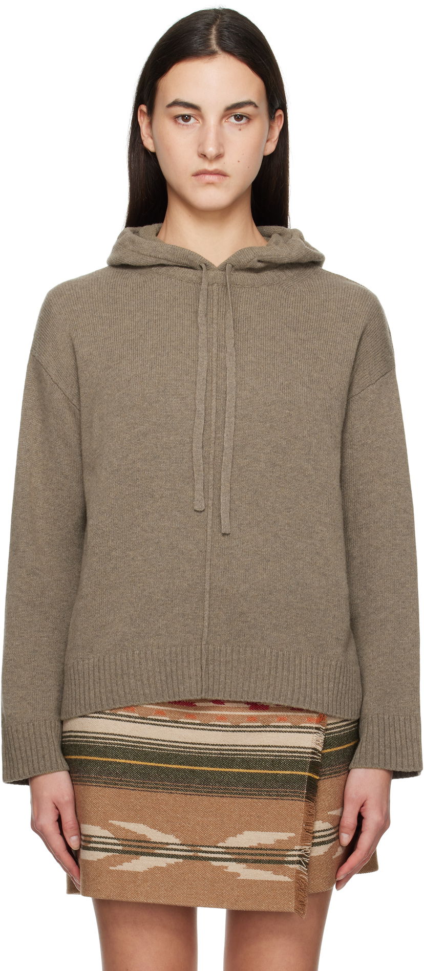 Dukserice Max Mara Weekend Jerez Knit Hoodie Smeđa | 2425366142600 MM12135