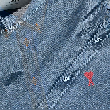 Košulja AMI AMI Paris ADC Denim Shirt, Size Large Plava | USH063-DE0056-480, 3