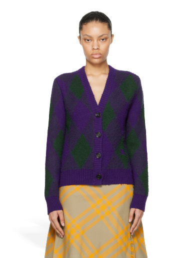 Džemper Burberry Argyle Cardigan Ljubičasta | 8076954