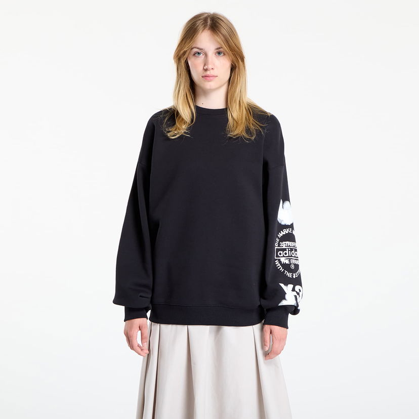 Dukserice Y-3 Y-3 Graphic Crew Sweatshirt Crna | JX4749
