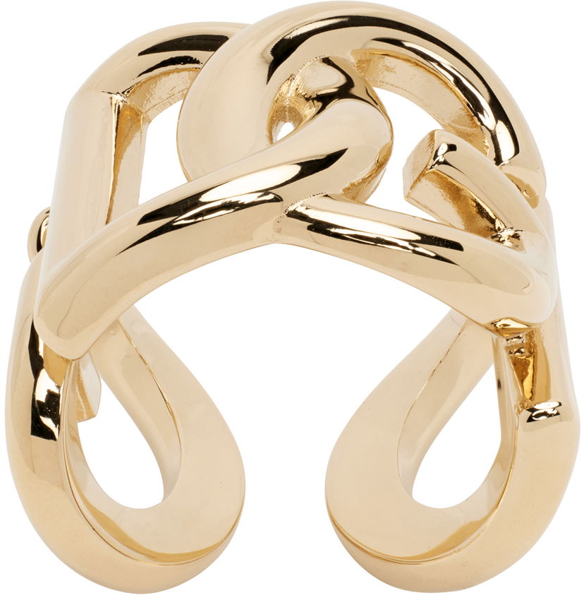 Prsten Dolce & Gabbana Gold Logo Ring Metalik | WRP6L1 W1111