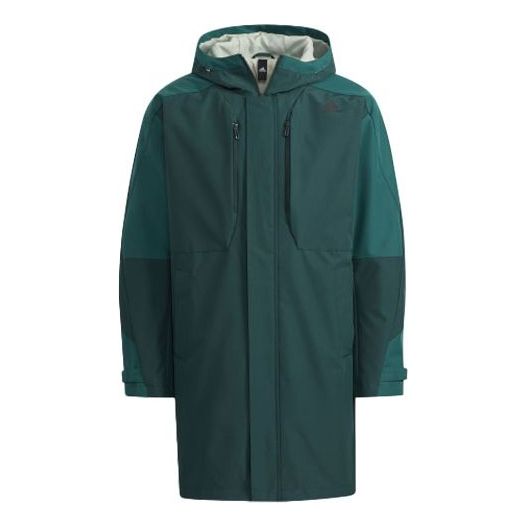 Kabanica adidas Originals Elastic Hooded Logo Parka Zelena | H39268