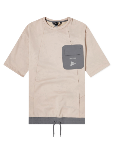 Majica kratkih rukava adidas Performance Terrex x and wander W Tunic Fleece Wonder Taupe Ružičasta | HR7137