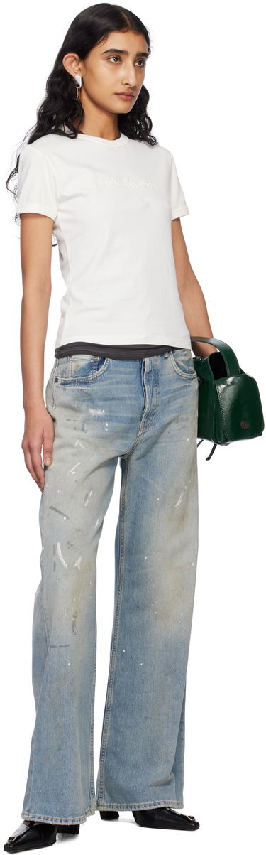 Majica kratkih rukava Acne Studios Acne Studios Fitted Logo T-Shirt Bijela | AL0469-, 4