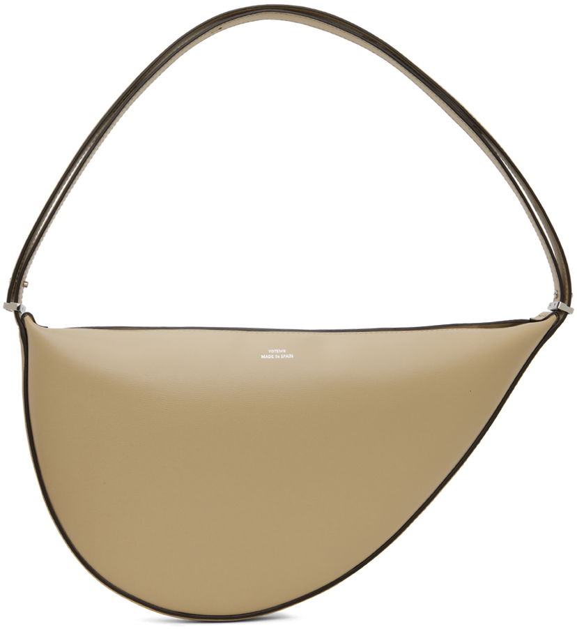 Torba za rame TOTEME Scooped Sling Leather Shoulder Bag Bež | 242-WAL2276-LE0025