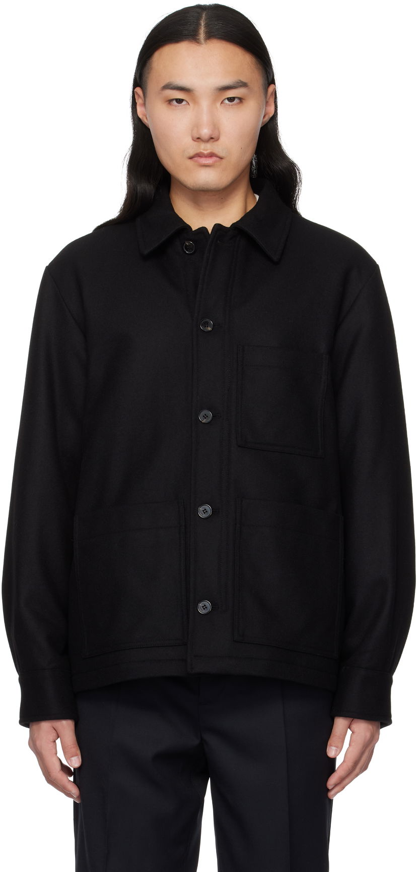 Jakna A.P.C. Wool Chore Jacket Crna | WOAJS-H02713