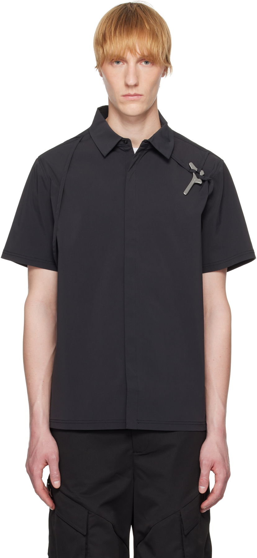 Košulja HELIOT EMIL Heliot Emil Purulence Technical Shirt Crna | SS25_M_05_042_BLK01_CO