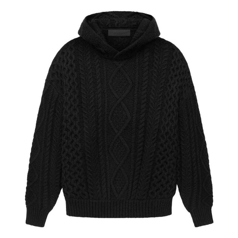 Džemper Fear of God Cable Knit Hoodie Crna | 192SP234390F