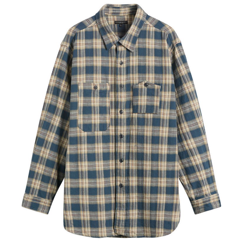 Košulja Engineered Garments Engineered Garments Plaid Jacquard Work Shirt, Size Small Plava | 25F1A007-ZT230