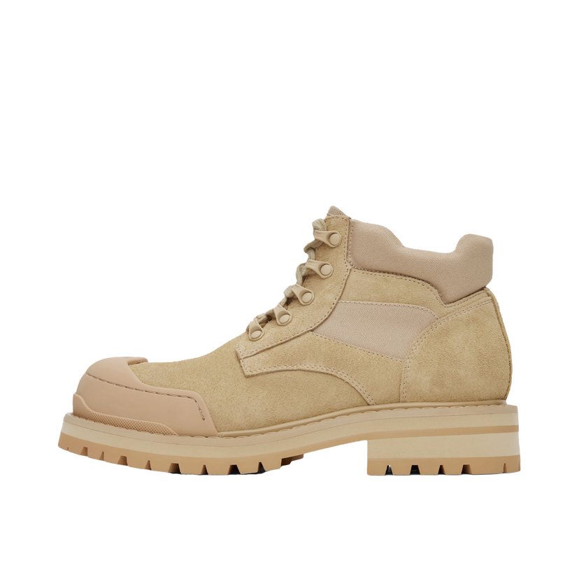 Tenisice i cipele Marni Suede Patchy Combat Boots Bež | TCMR006304 PR211